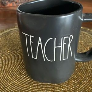 Rae Dunn teacher mug black-white